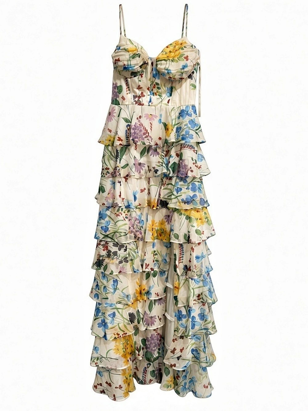 B. Darlin Floral Tiered Maxi Dress Size 10